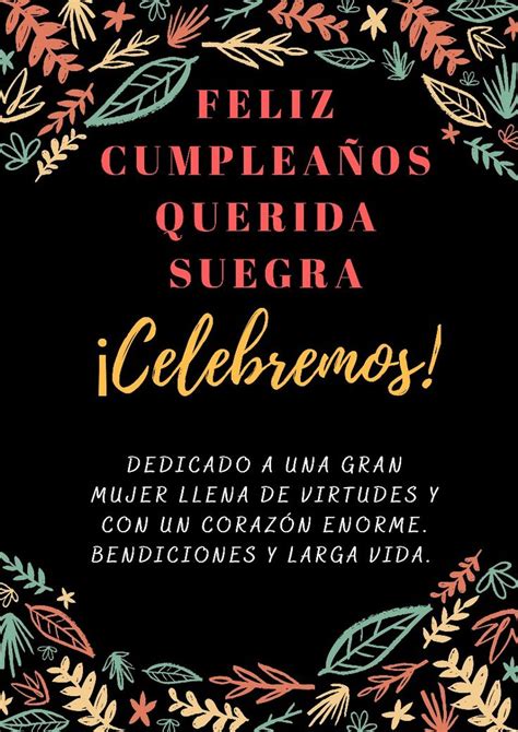 palabras de cumpleaños para mi suegra|Frases de Feliz Cumpleaños SUEGRA 